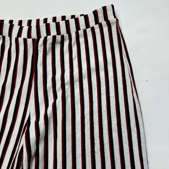 Lefties Womens Pants Navy Red Stripe Mid Rise Elastic Waist Stretch Small - Picture 5 of 11